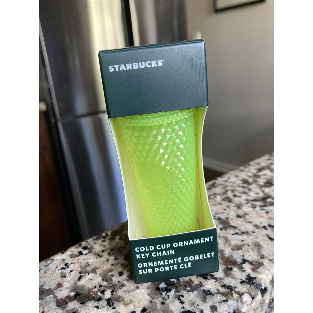 Starbucks Key Chain Halloween 2022 Glow in the Dark, Lemon Grass Green Bag Charm